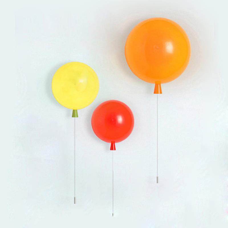 现代简约彩色气球壁灯儿童房卧室灯过道灯led现代简约卧室床头灯
