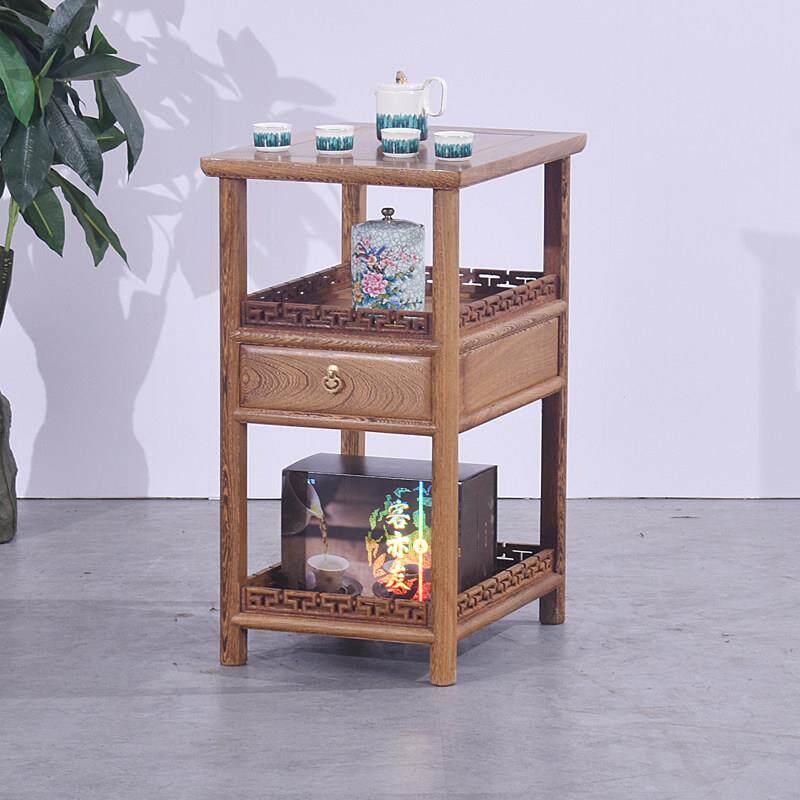 鸡翅木小茶几红木边几实木客厅茶台中式迷你床头方桌沙发角几原木