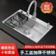 厨房304不锈钢水槽手工拉丝单槽加厚厨房洗菜家用水池洗碗洗碗池