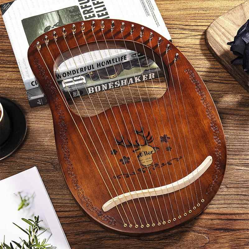 高档1携6弦莱雅琴19弦可式易学小竖琴篌箜初学者型小众乐小器lyre