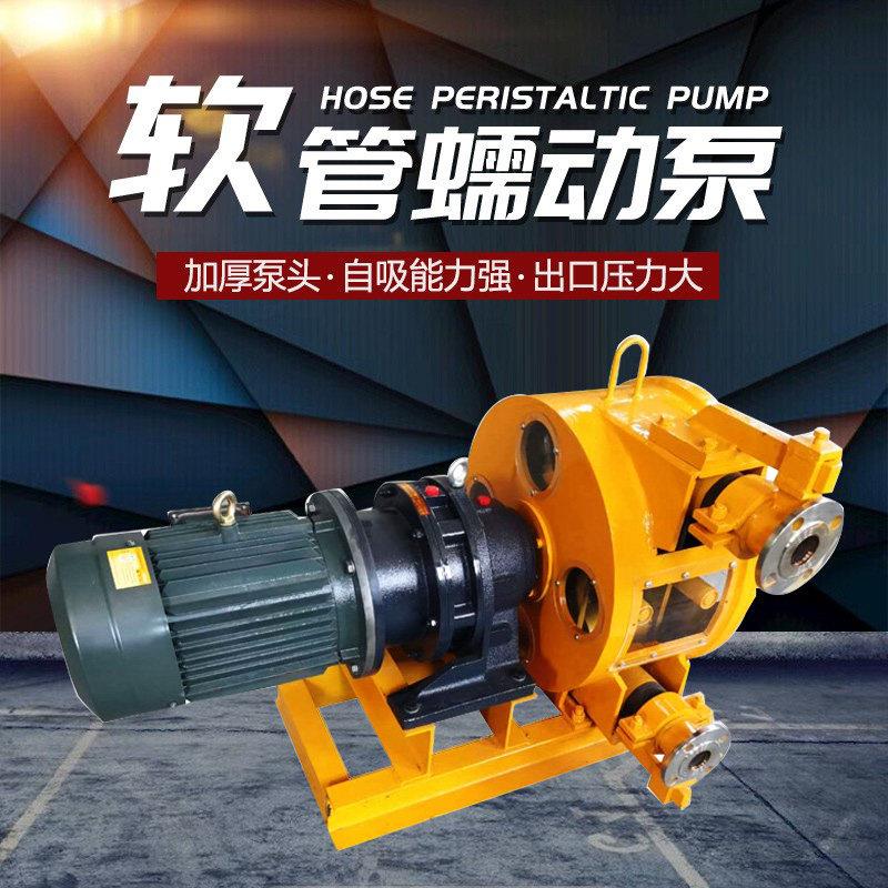 工业软管泵挤压式大流量蠕动泵水泥发泡粘稠液体纸浆输送泵矽胶管