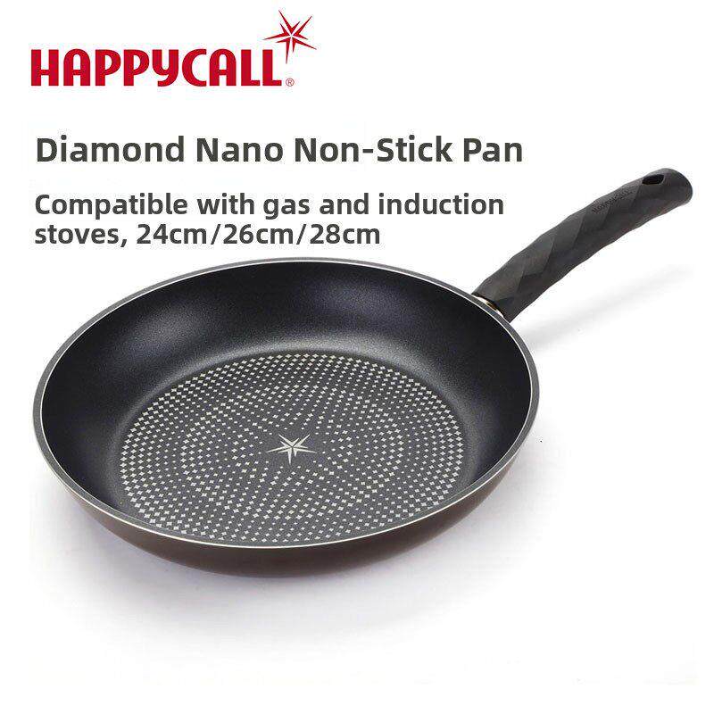 韩国原装进口HAPPYCALL 24 26cm钻石纳米不粘平底煎锅牛排电磁炉