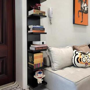 隐形书架置物架墙上小型客厅床头玄关收纳架北欧创意书柜网红拉克