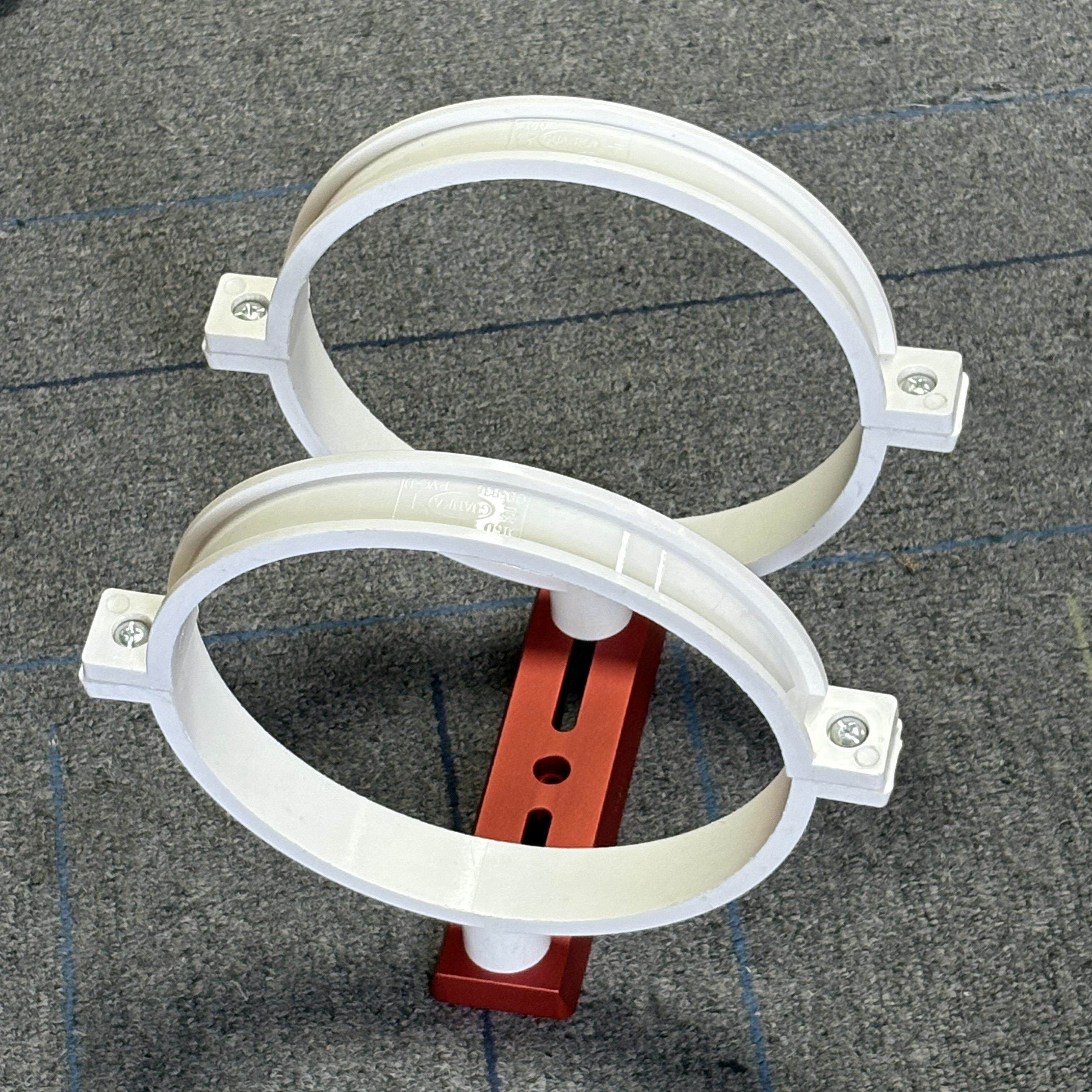 Skyoptikst PVC抱箍带鸠尾板 DIY制作天文望远镜连接三脚架赤道仪
