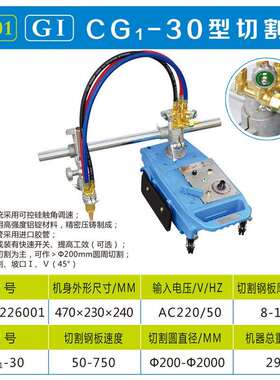 国强GI系 CG1-30型/100型 半自动火焰切割机 改进型小乌龟气割机
