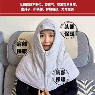睡眠帽子纯棉头部保暖月子帽睡帽隔音专用老人睡帽头套保暖帽