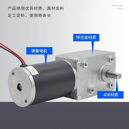 600JSX-50ZY大扭矩蜗轮蜗杆直流电机马达美容按摩仪减速直流电机