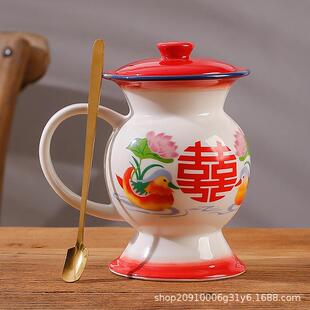 小痰盂罐水杯大号夜壶茶杯尿壶款喝水茶缸子怀旧老式马桶杯子