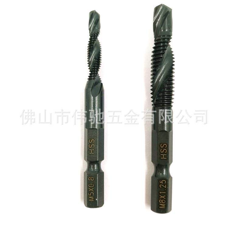 高强度复合丝锥/六角柄钻攻一体复合倒角钻头丝攻M3/4/5/6/8/10mm