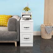 沙RQB发边柜柜侧边几柜欧式 沙储发物边柜沙发中间柜小茶几柜缝隙