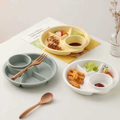 Nordic style divided plates, creative household breakfast pl