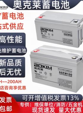 奥克莱蓄电池6FM7/6GFM33 12V7AH12AH18AH20AH24A33AH38AH65A100A