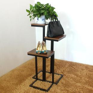 商场展台展示服柜装店高低台包架花架流示水台橱架窗展示黑色标配