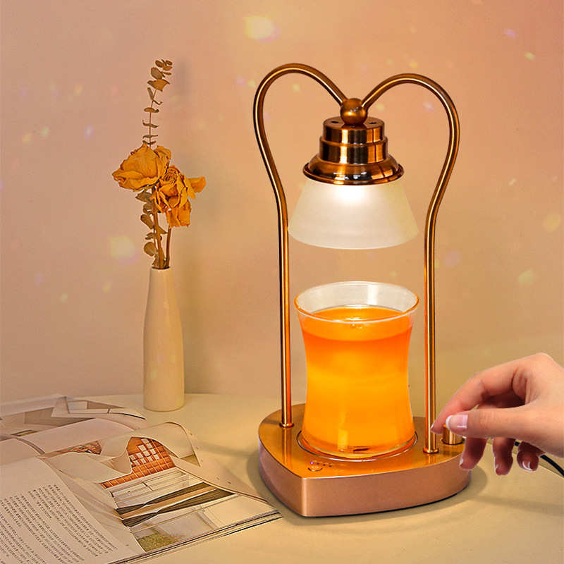 韩版复古心形融蜡灯定制香薰融蜡台灯插头可定做融烛灯批发