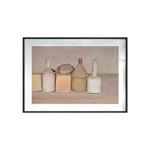 北欧餐厅创意装饰画莫兰迪色系复古静物油画小众艺术挂画世界名画