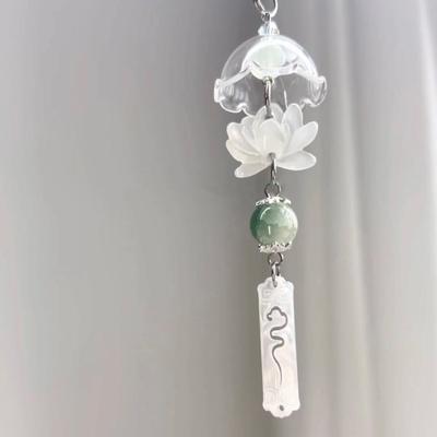 一念心清静 莲花处处开 ccd挂绳手作串珠少女心ins手机链古风挂件
