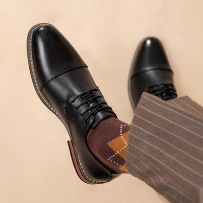 Classic Dress Shoes For Men Black Leather Wedding Parry Shoe