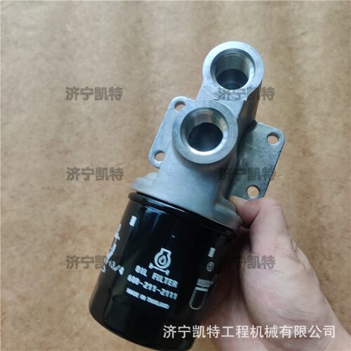 挖掘机PC110/130-7-8配件 机油滤芯座6208-51-5210 机滤油格