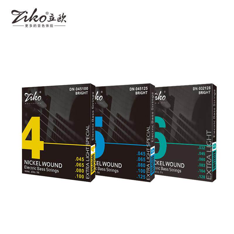 ZIKO立欧DN-045四弦电贝斯琴弦覆膜防锈4弦bss弦镍钢贝司通用套弦