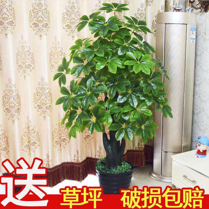 仿真金钱树发财树假树室内装饰假花大型落地盆栽客厅绿植造景