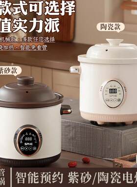 2026新款快速电炖锅紫砂陶瓷多功能家用预约定时沙锅煲汤锅煮粥锅