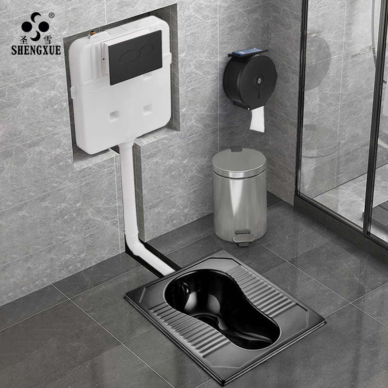 圣雪蹲便器隐藏式水箱嵌入墙式暗藏感应水箱卫生间蹲坑隐蔽冲水箱