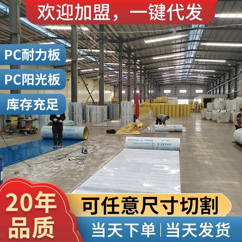 高透明pc耐力板2mm3mm5mm阳光板遮阳棚雨棚隔热阻燃采光板可定制图片