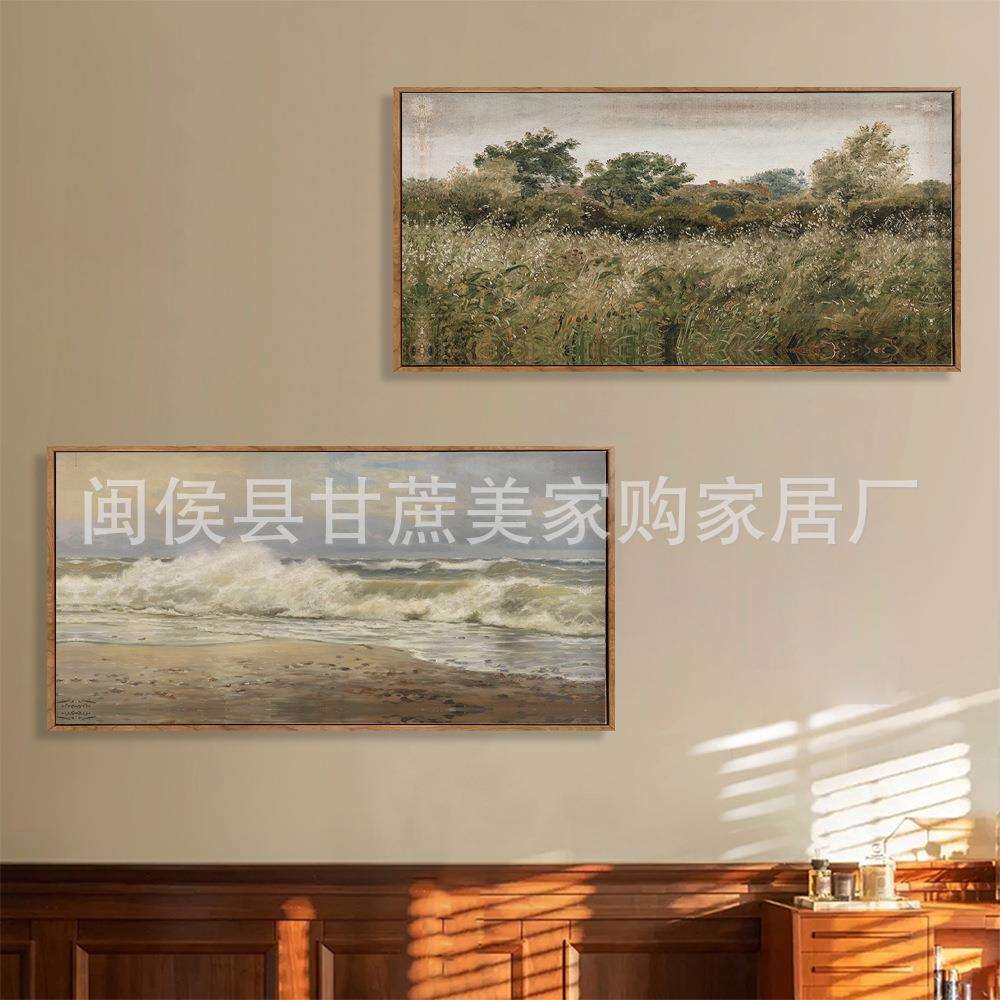 美式乡村油画框画家居装饰客厅玄关卧室送礼厂家直供