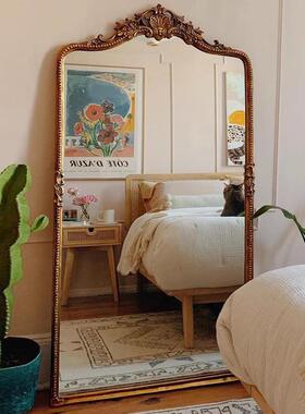 5V法式古穿衣镜欧式艺全身地镜家用复美式WT9856服装店轻奢手工雕