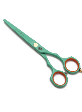 #3YV54TF15.5寸绿色专业理发剪刀美发工具平剪牙剪刘海打薄碎发修