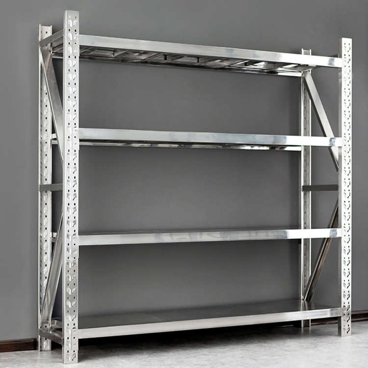 304不锈钢仓储货架重型多层可调节加厚置物架冷库无尘车间工厂