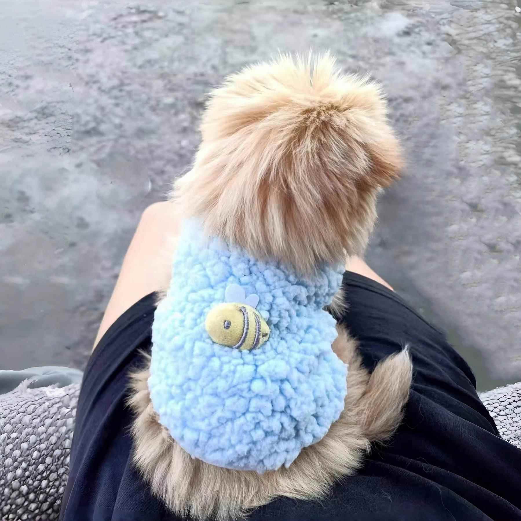 幼犬衣服奶狗奶猫超小号背心茶杯犬0到3个月泰迪比熊衣服秋冬保暖