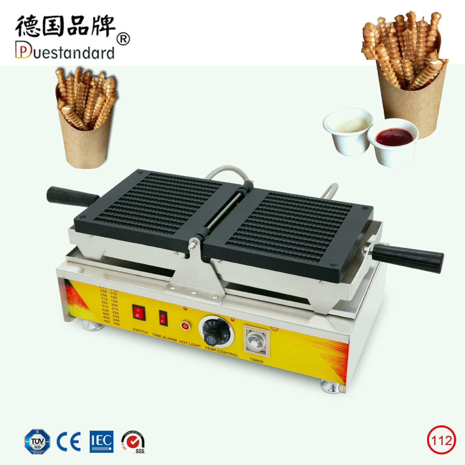 华夫机薯条华夫炉翻转松饼机商用翻转华夫机器创意小吃设备
