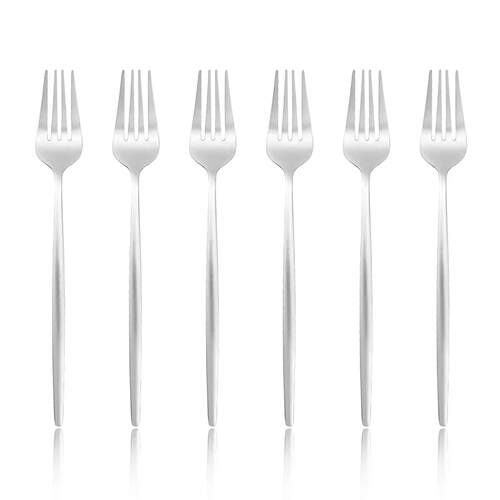 6 Pcs Silvere/Golden Flatware Modern Stainless Steel Dinner