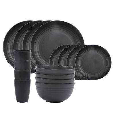 Wheat Straw Cereal Bowls Bowl Cup Household Dining Plate Set