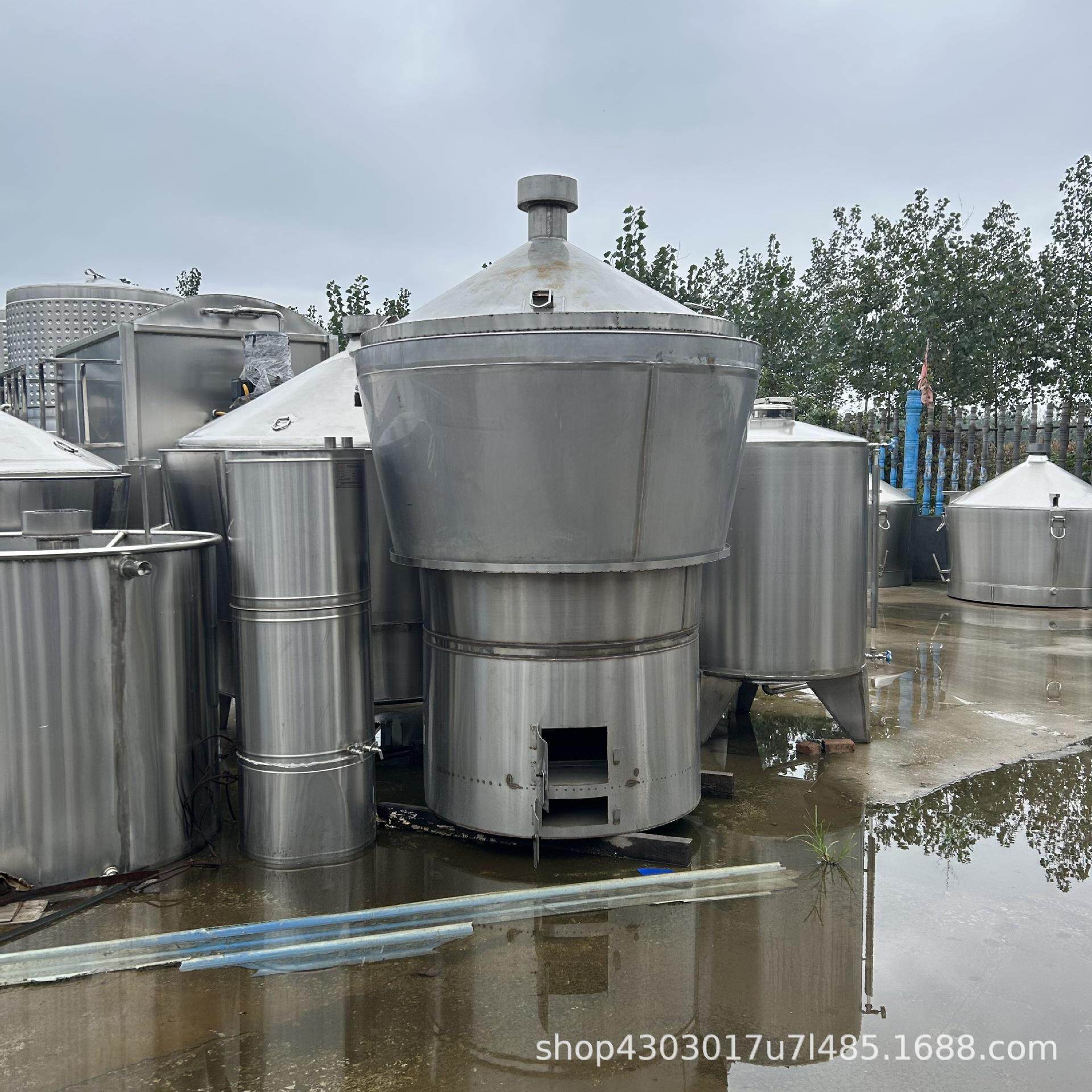 1000斤不锈钢固定锅白酒造酒蒸锅设备大型酒厂用酿酒甑锅