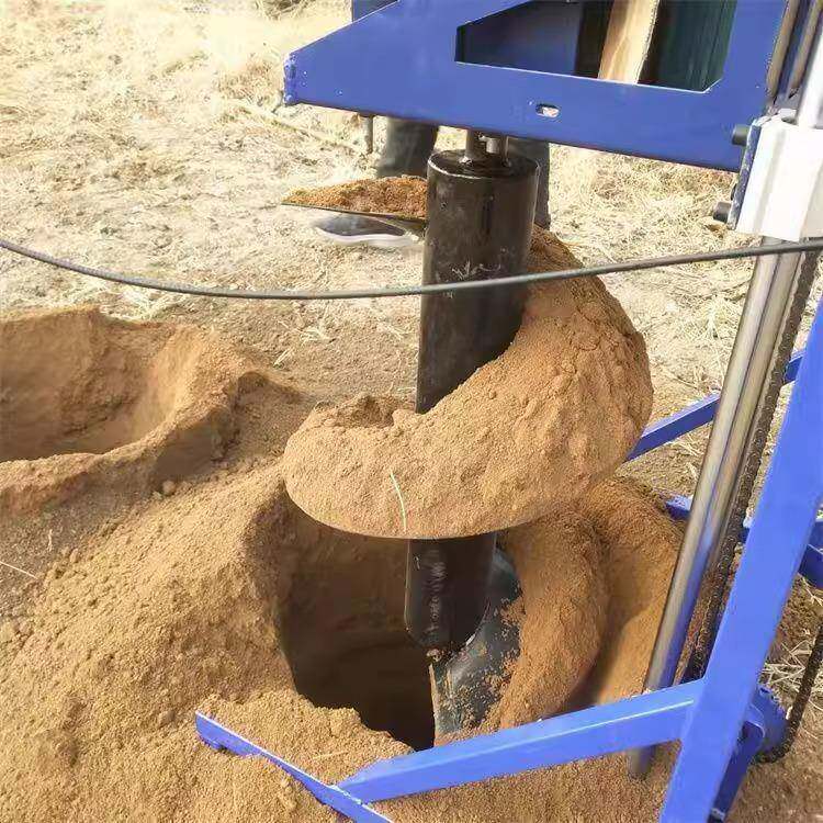 光伏打洞机地钻挖土机 汽油四冲程大功率地钻挖坑机汽油钻