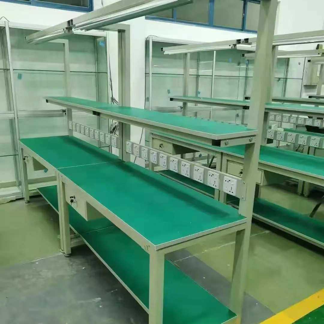双层防静电工作台流水线车间带灯操作台装配桌检验台铝型材打包台,家装主材,商用厨房操作台/工作台,淘宝优惠券,粉丝福利购,淘宝优惠卷