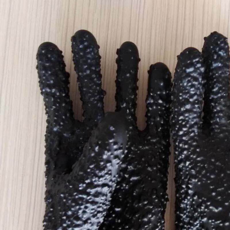 喷砂机专用加厚带耐磨橡胶手套喷砂手动光面乳胶防滑喷砂喷沙