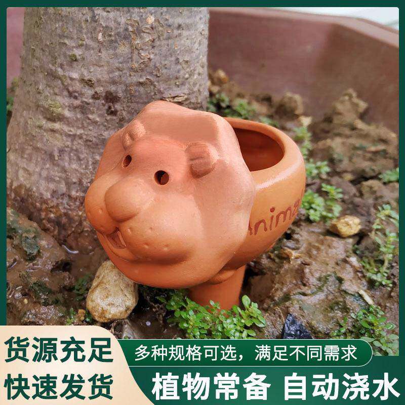 陶瓷自动渗水器动物形状懒人浇花器滴水器出差滴灌淋花器跨境热销