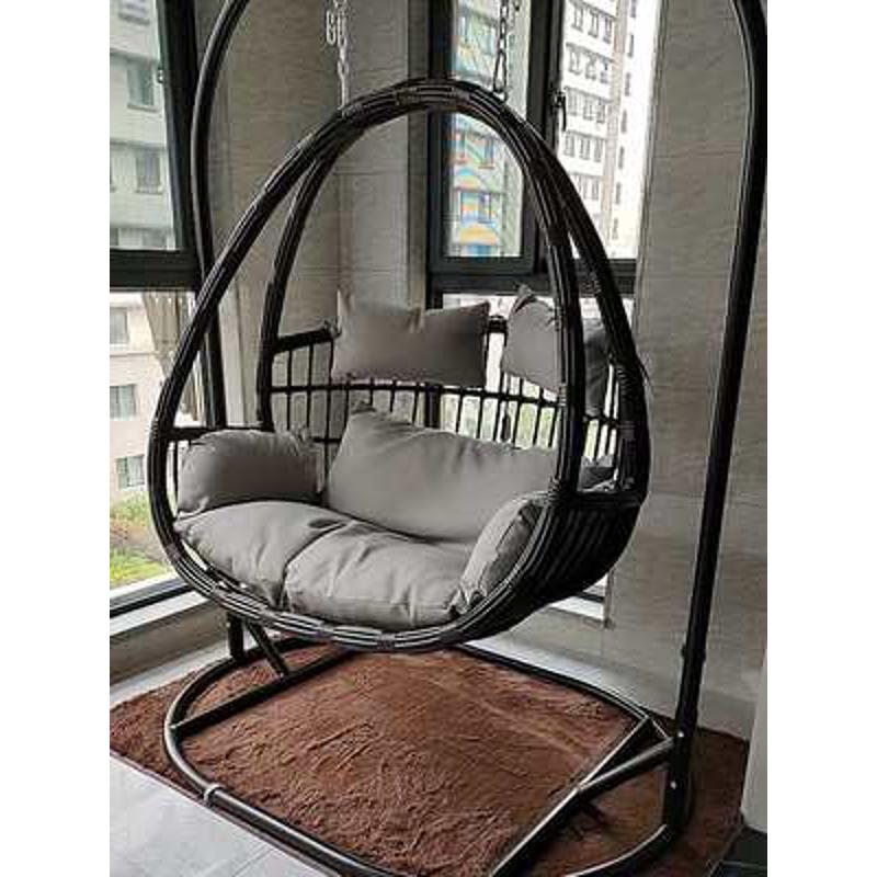 厂家直销新款吊篮椅太空蓝网红吊椅双人摇椅单人藤椅阳台室内秋千