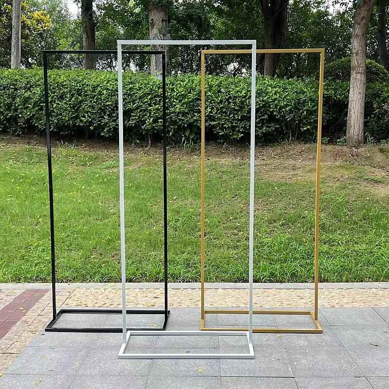 新款婚庆道具铁艺拱门铁架户外婚礼摆件迎宾区装饰水牌指示牌架