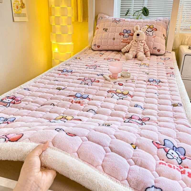 牛奶绒床垫软垫家用宿舍学生单人垫加厚床单磨毛秋冬保暖超软暖