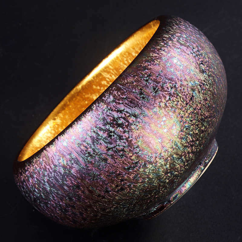 鎏金窑变建盏茶杯天目釉家用陶瓷七彩茶盏主人杯单杯茶碗,餐饮具,盖碗,淘宝优惠券,粉丝福利购,淘宝优惠卷