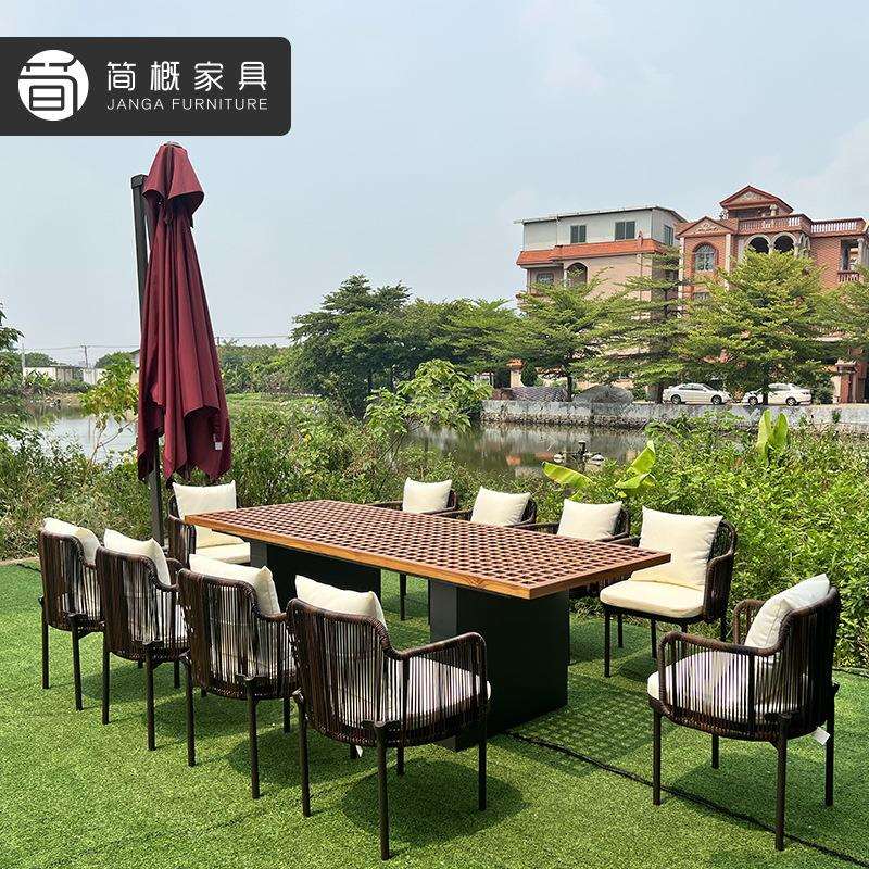 户外桌椅酒店餐厅咖啡厅一桌八椅室外音乐餐吧防水防晒餐桌餐椅