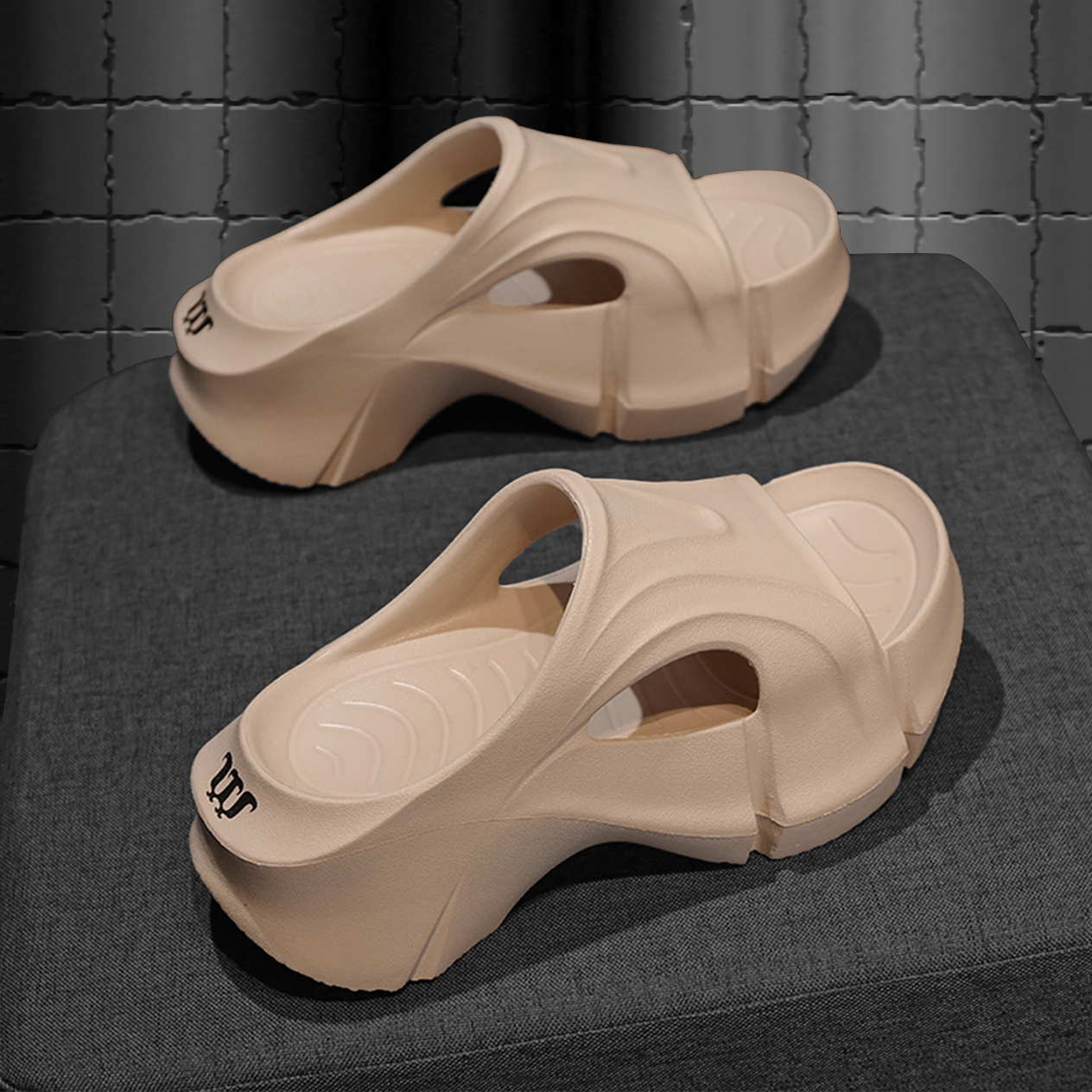 时尚厚底拖鞋女夏季外穿2025新款防滑防臭增高休闲百搭静音凉拖鞋,女鞋,一字拖,淘宝优惠券,粉丝福利购,淘宝优惠卷