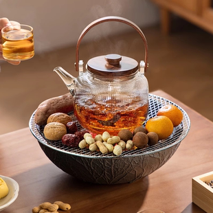 新款 围炉煮茶家用全套器具悬挂式 自在钩煮茶壶室内烤奶茶罐壶套装