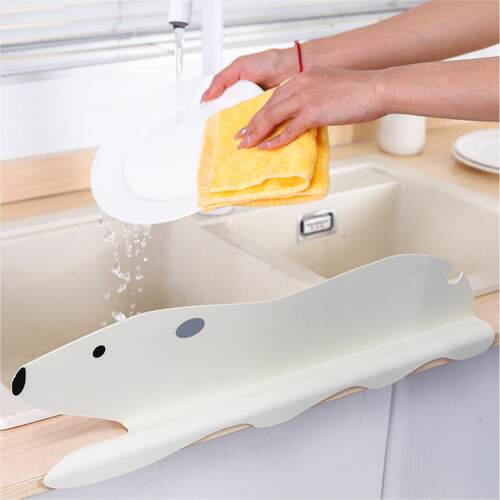Bear-shaped sink splash guard for home use, dishwashing basi