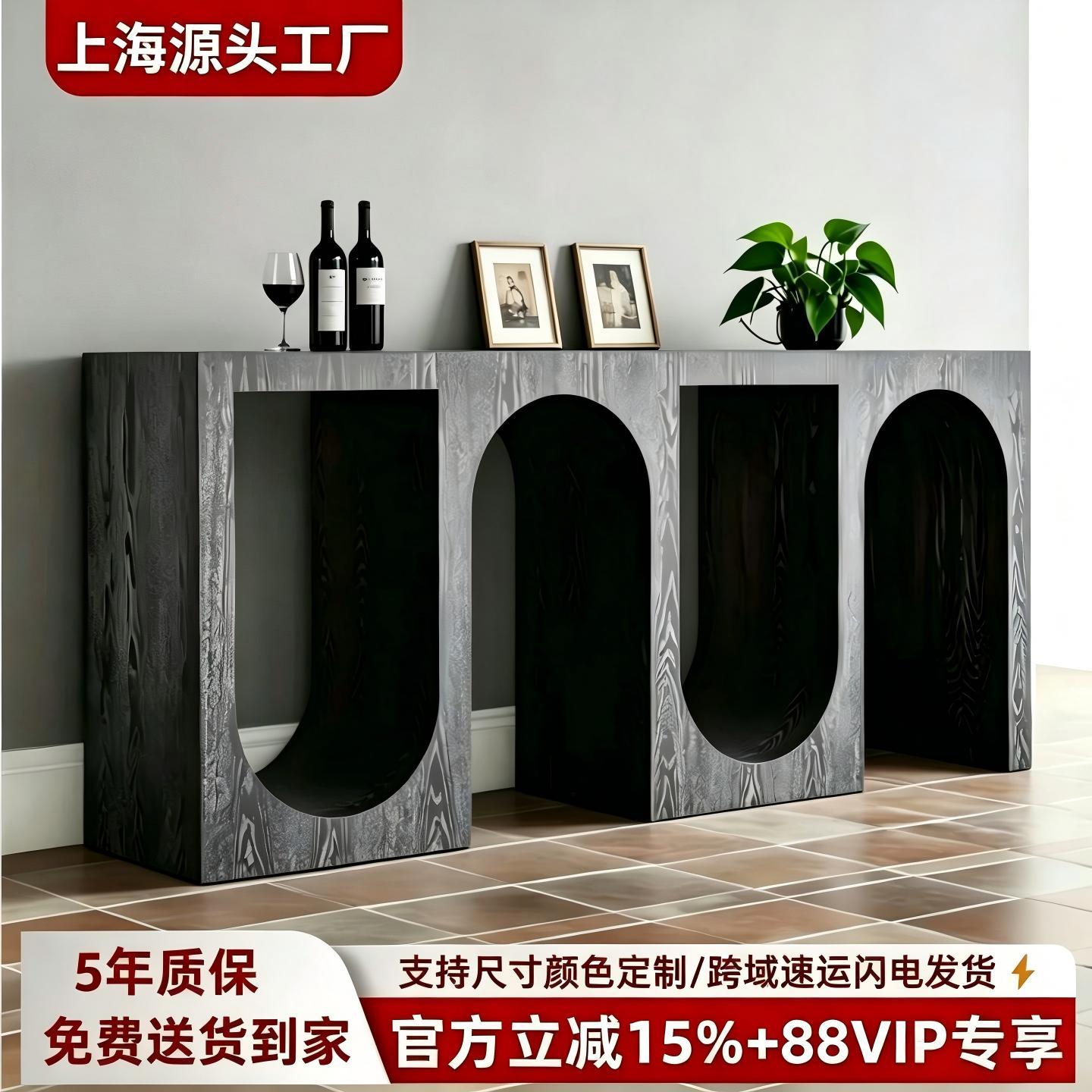 中古风烤漆玄关台入户玄关柜现代简约装饰案台客厅隔断柜沙发背柜