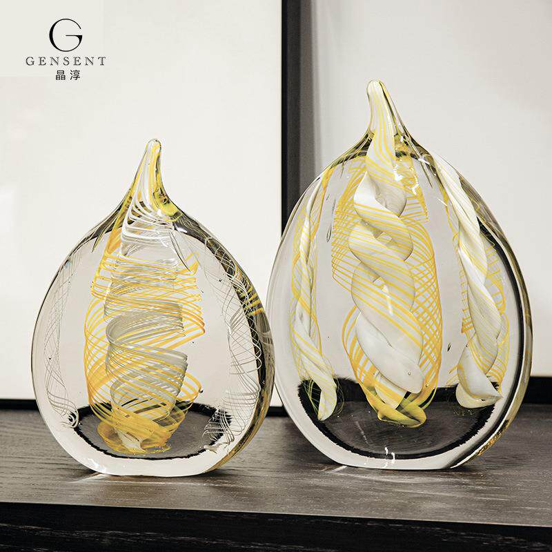 晶淳 高档琉璃摆件轻奢风家居装饰品 现代简约客厅酒柜玻璃柜软装